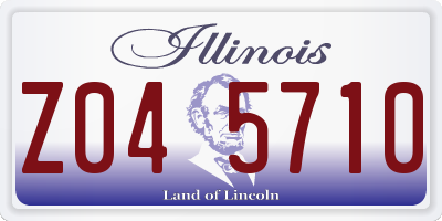 IL license plate Z045710