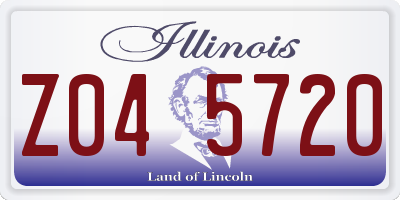 IL license plate Z045720