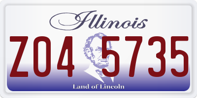 IL license plate Z045735