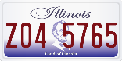 IL license plate Z045765