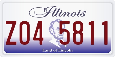 IL license plate Z045811
