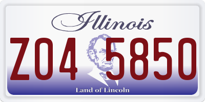 IL license plate Z045850