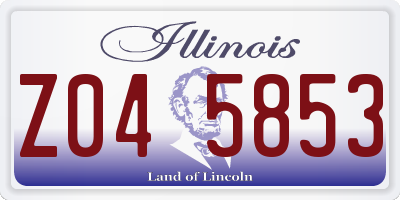 IL license plate Z045853