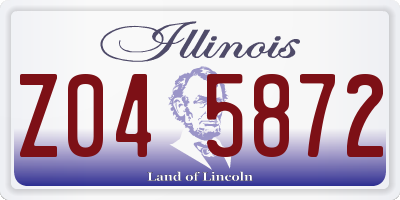 IL license plate Z045872