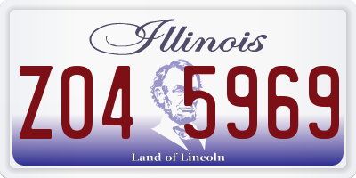 IL license plate Z045969