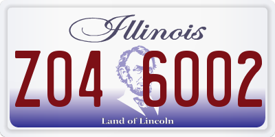 IL license plate Z046002
