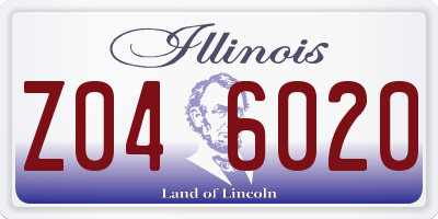 IL license plate Z046020