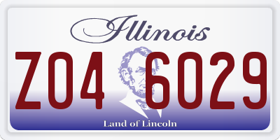 IL license plate Z046029