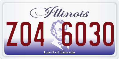 IL license plate Z046030