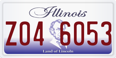 IL license plate Z046053