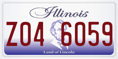 IL license plate Z046059