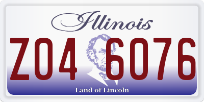 IL license plate Z046076