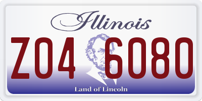 IL license plate Z046080