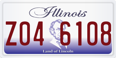 IL license plate Z046108
