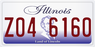 IL license plate Z046160