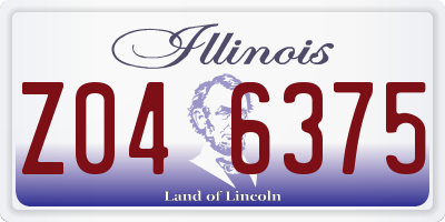 IL license plate Z046375