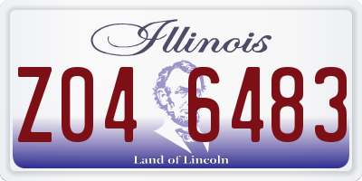 IL license plate Z046483
