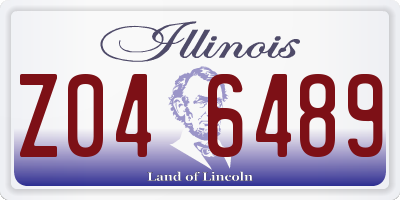 IL license plate Z046489