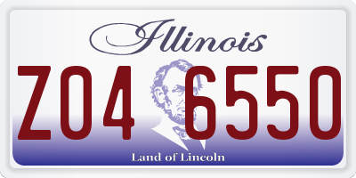IL license plate Z046550