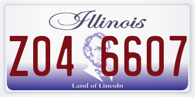 IL license plate Z046607
