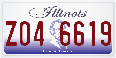 IL license plate Z046619
