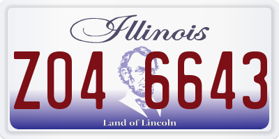 IL license plate Z046643