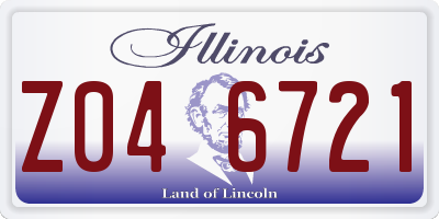 IL license plate Z046721
