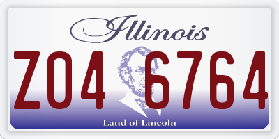 IL license plate Z046764