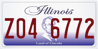 IL license plate Z046772
