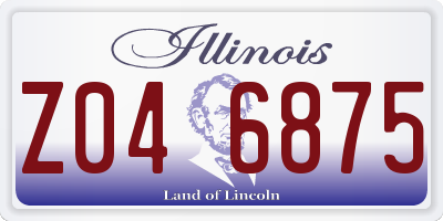 IL license plate Z046875
