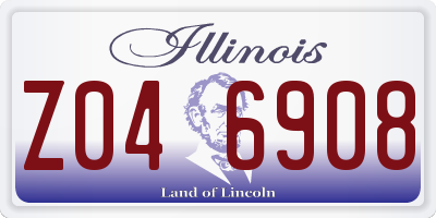 IL license plate Z046908