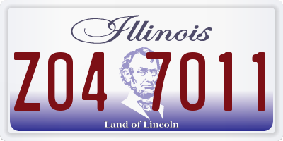IL license plate Z047011