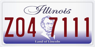IL license plate Z047111