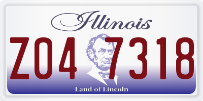 IL license plate Z047318