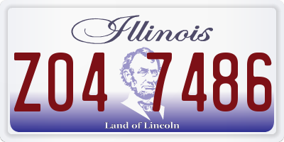 IL license plate Z047486
