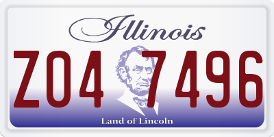 IL license plate Z047496