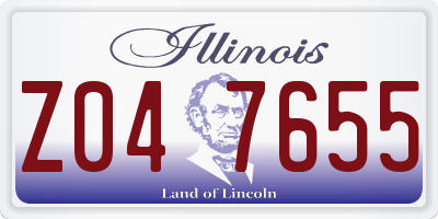 IL license plate Z047655
