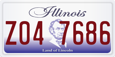 IL license plate Z047686