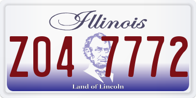 IL license plate Z047772