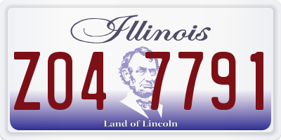 IL license plate Z047791