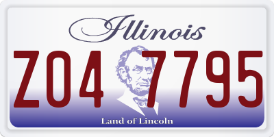 IL license plate Z047795