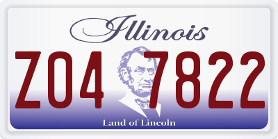 IL license plate Z047822