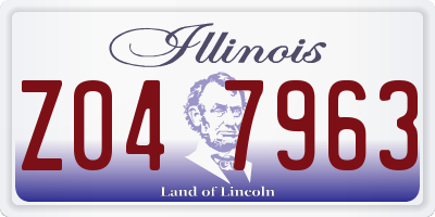 IL license plate Z047963