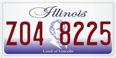 IL license plate Z048225