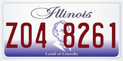 IL license plate Z048261