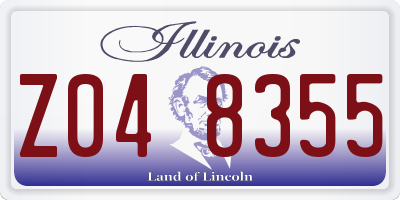 IL license plate Z048355