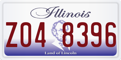 IL license plate Z048396