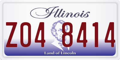 IL license plate Z048414