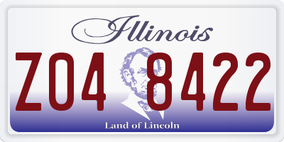 IL license plate Z048422