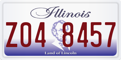 IL license plate Z048457